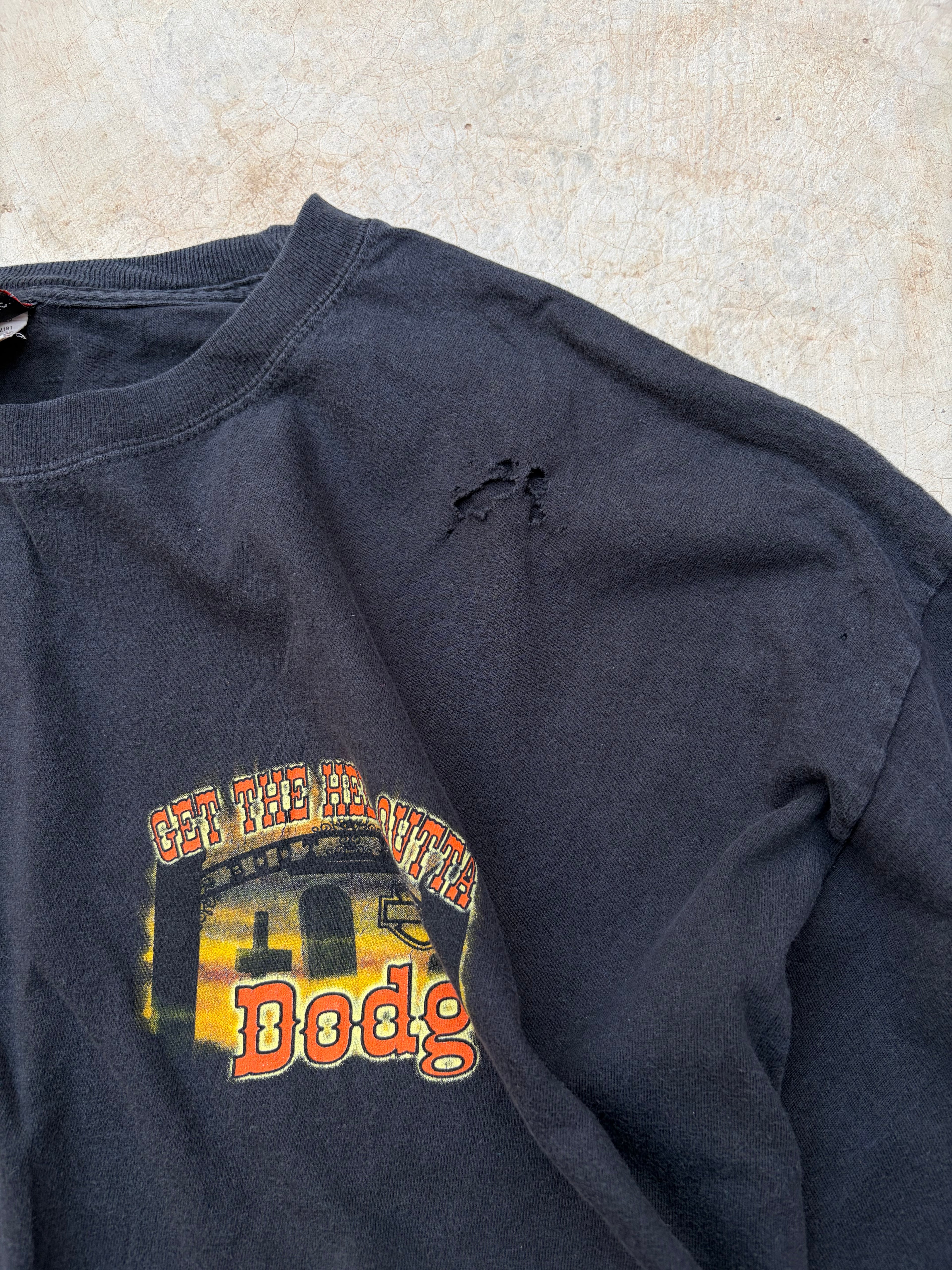 Vintage 2006 Harley Davidson Dodge City Kansas Tee L