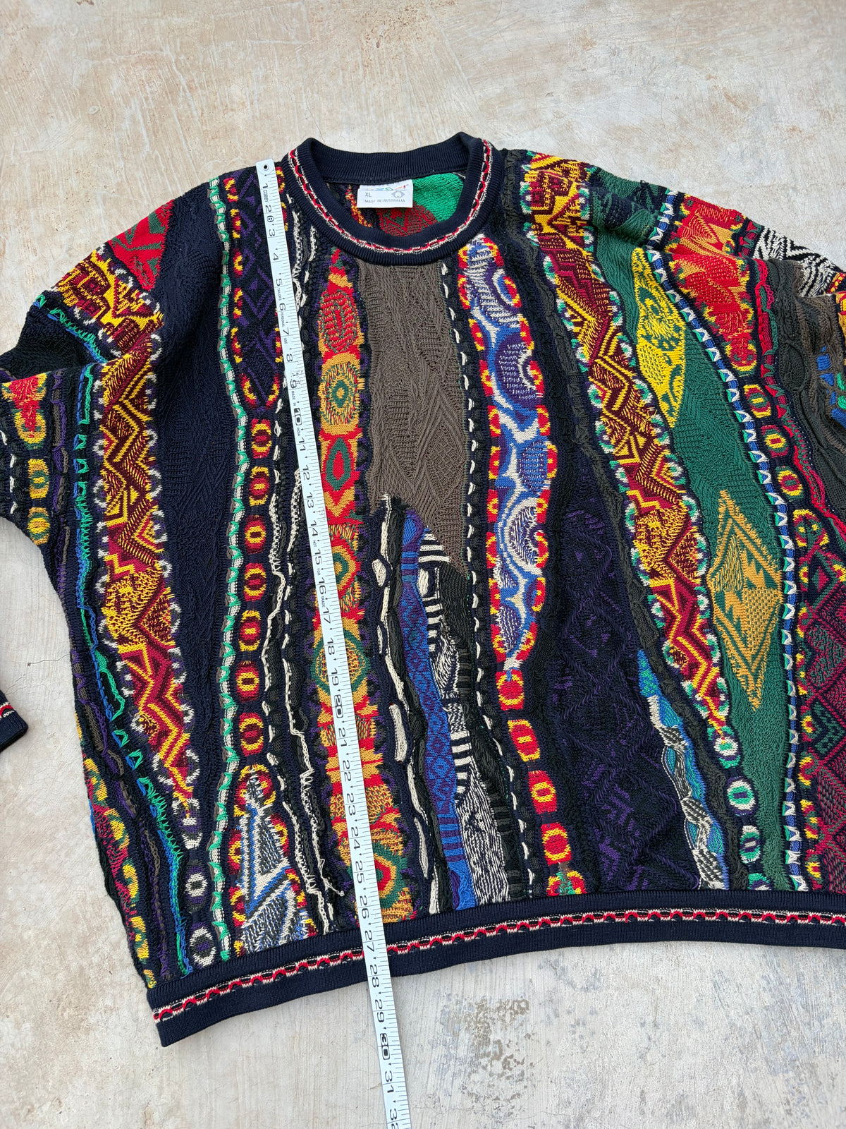 Vintage 1990s Coogi 3D Knit Sweater – Multicolor L/XL