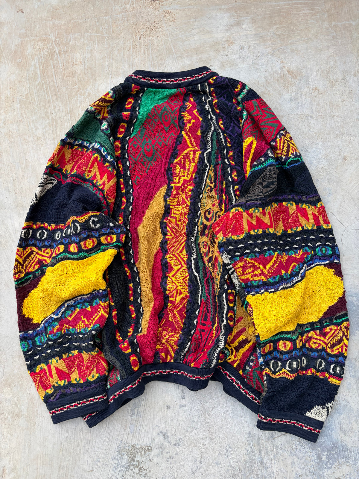Vintage 1990s Coogi 3D Knit Sweater – Multicolor L/XL