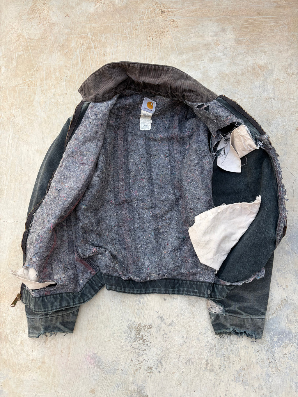 Vintage Thrashed Sunfaded Carhartt Detroit Jacket J01 BLK
