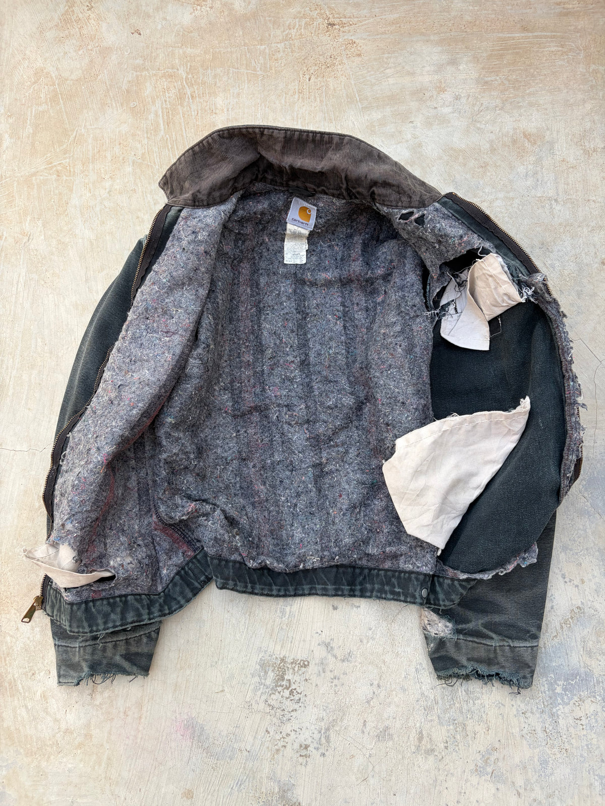 Vintage Thrashed Sunfaded Carhartt Detroit Jacket J01 BLK