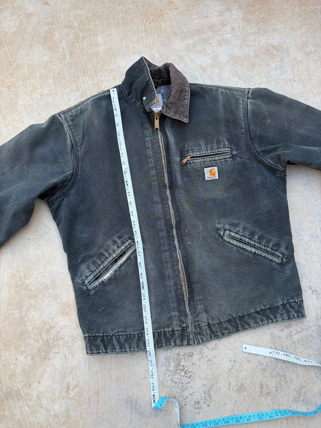 Vintage Thrashed Sunfaded Carhartt Detroit Jacket J01 BLK