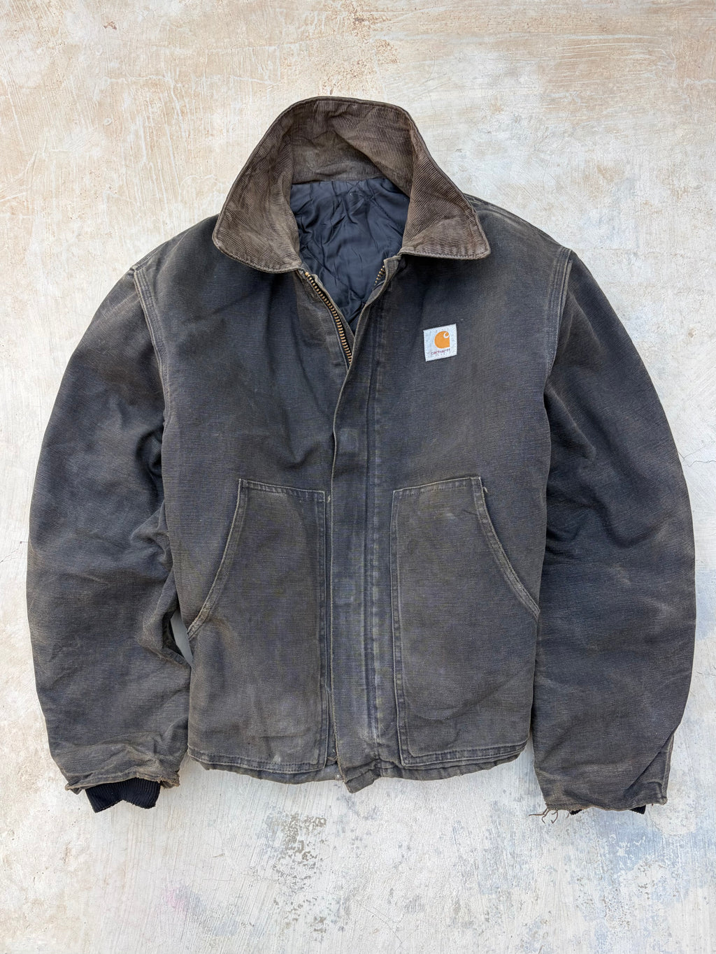 1990s Vintage Sunfaded Carhartt Arctic Crop Jacket L/XL