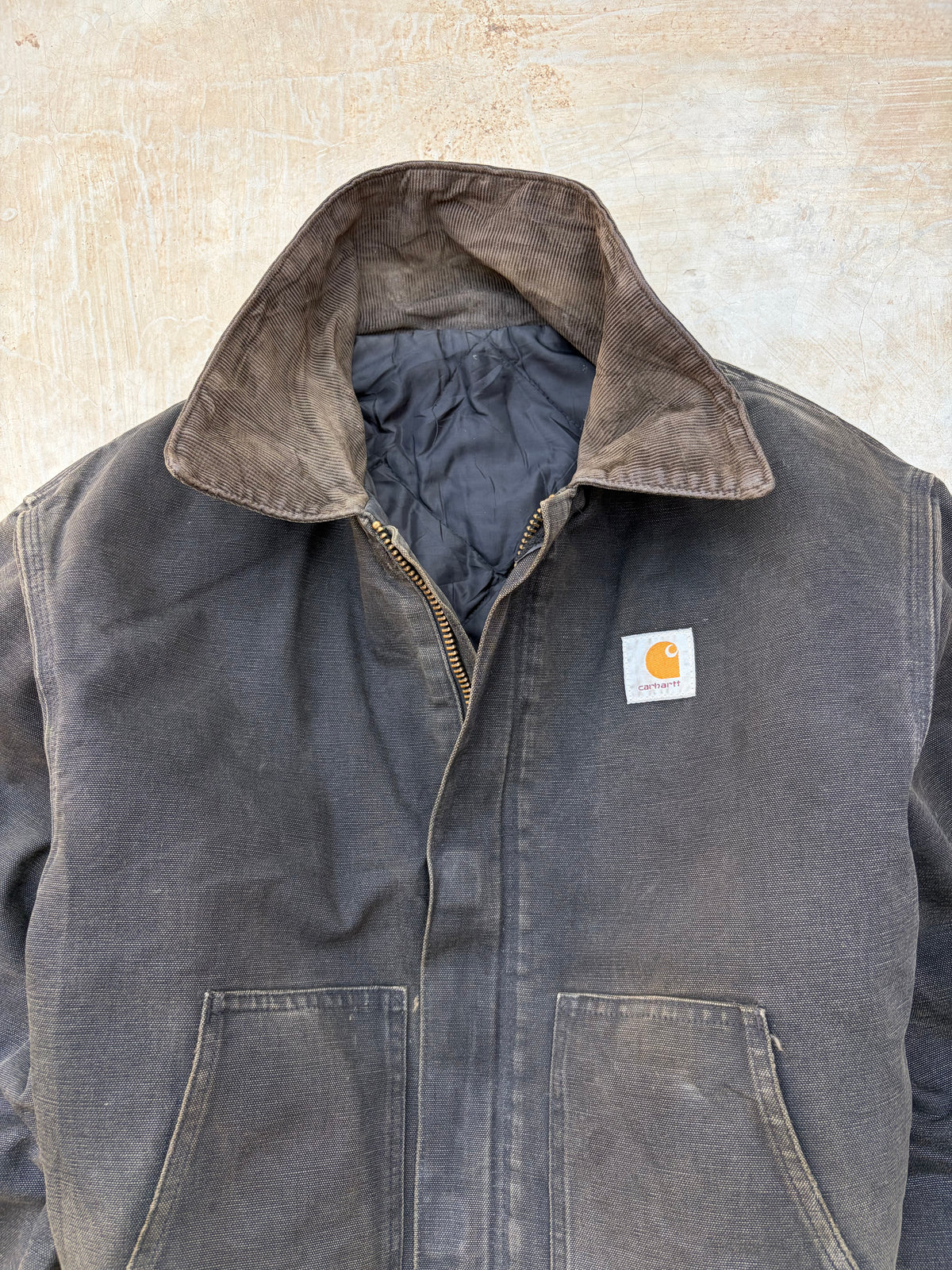1990s Vintage Sunfaded Carhartt Arctic Crop Jacket L/XL