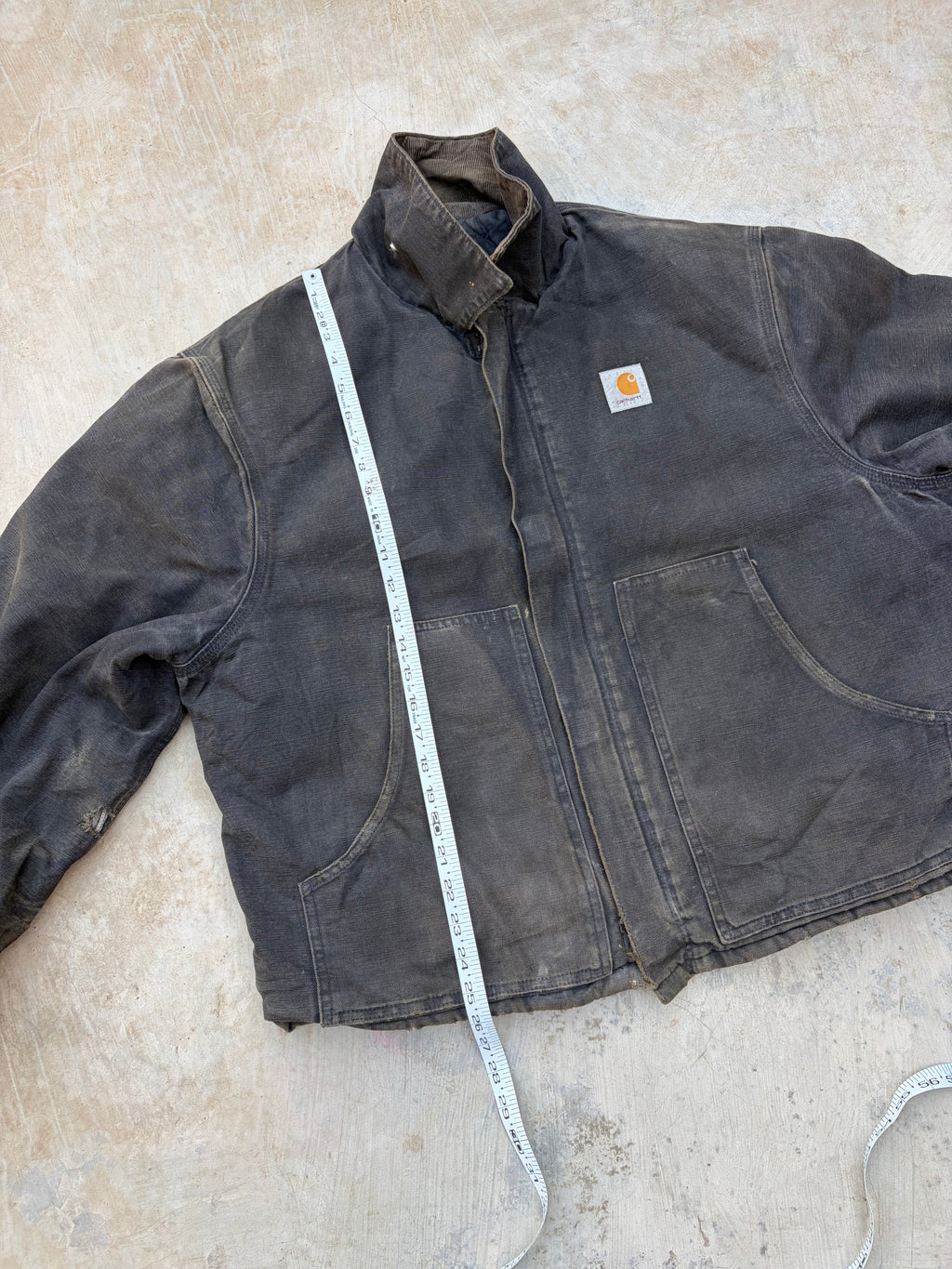 1990s Vintage Sunfaded Carhartt Arctic Crop Jacket L/XL