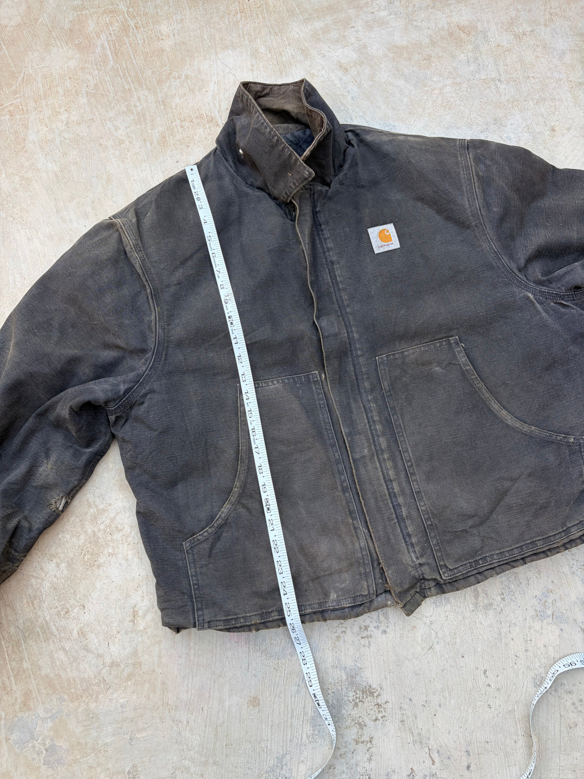 1990s Vintage Sunfaded Carhartt Arctic Crop Jacket L/XL