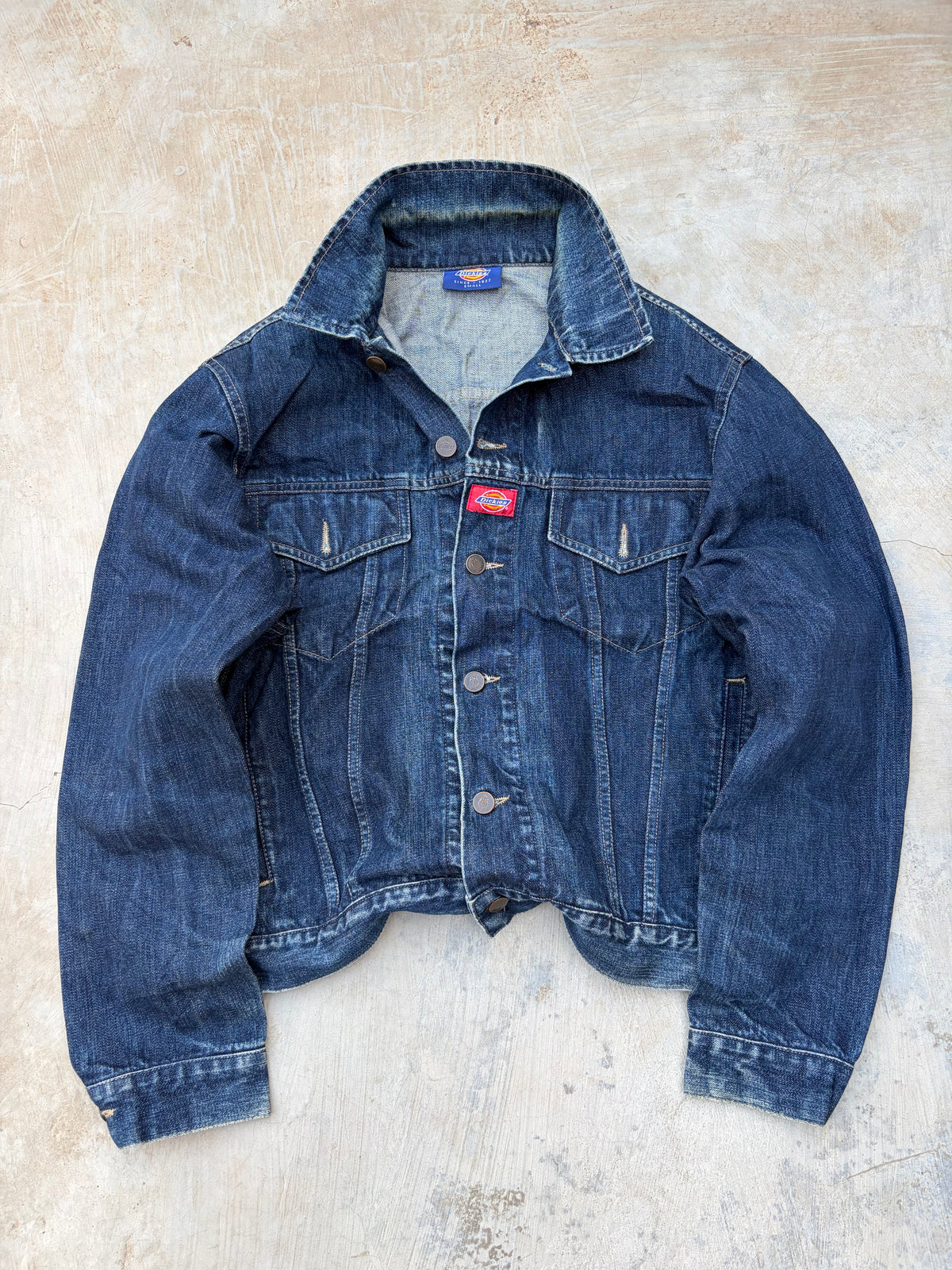 Vintage Dickies Dark Wash Denim Trucker Jacket