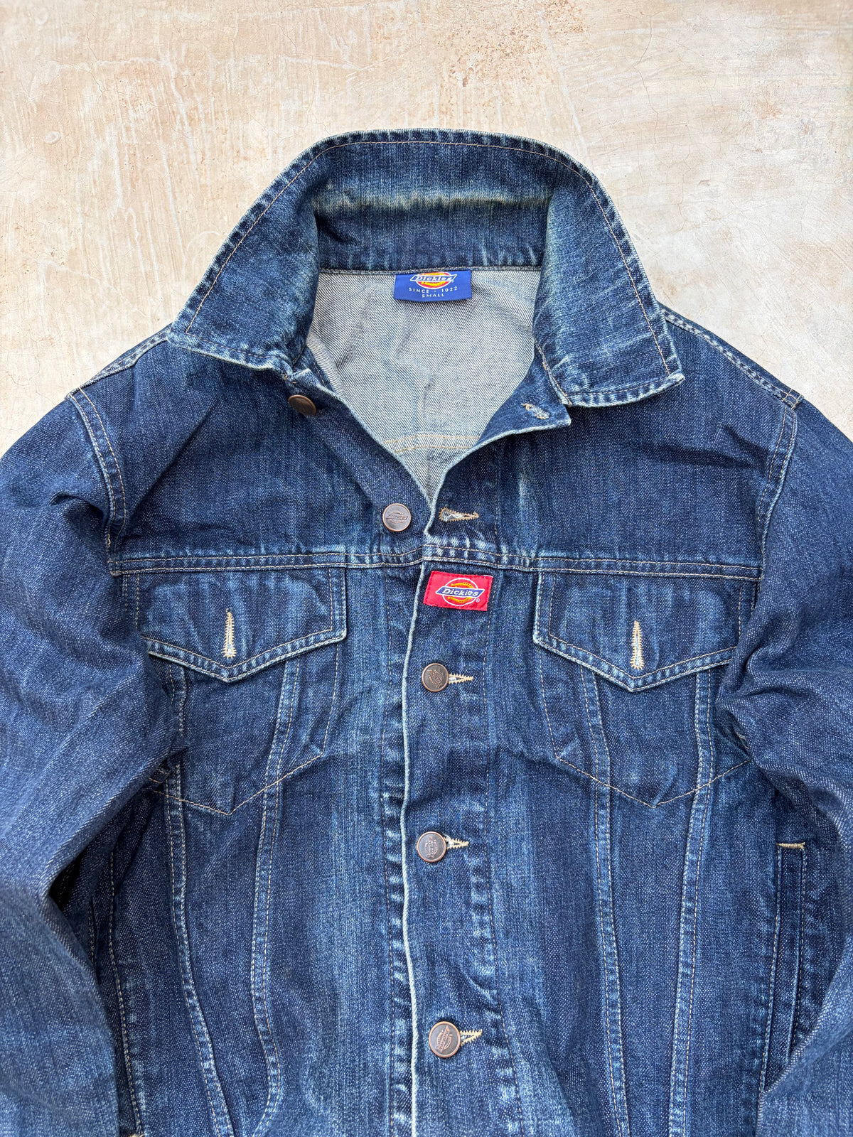 Vintage Dickies Dark Wash Denim Trucker Jacket