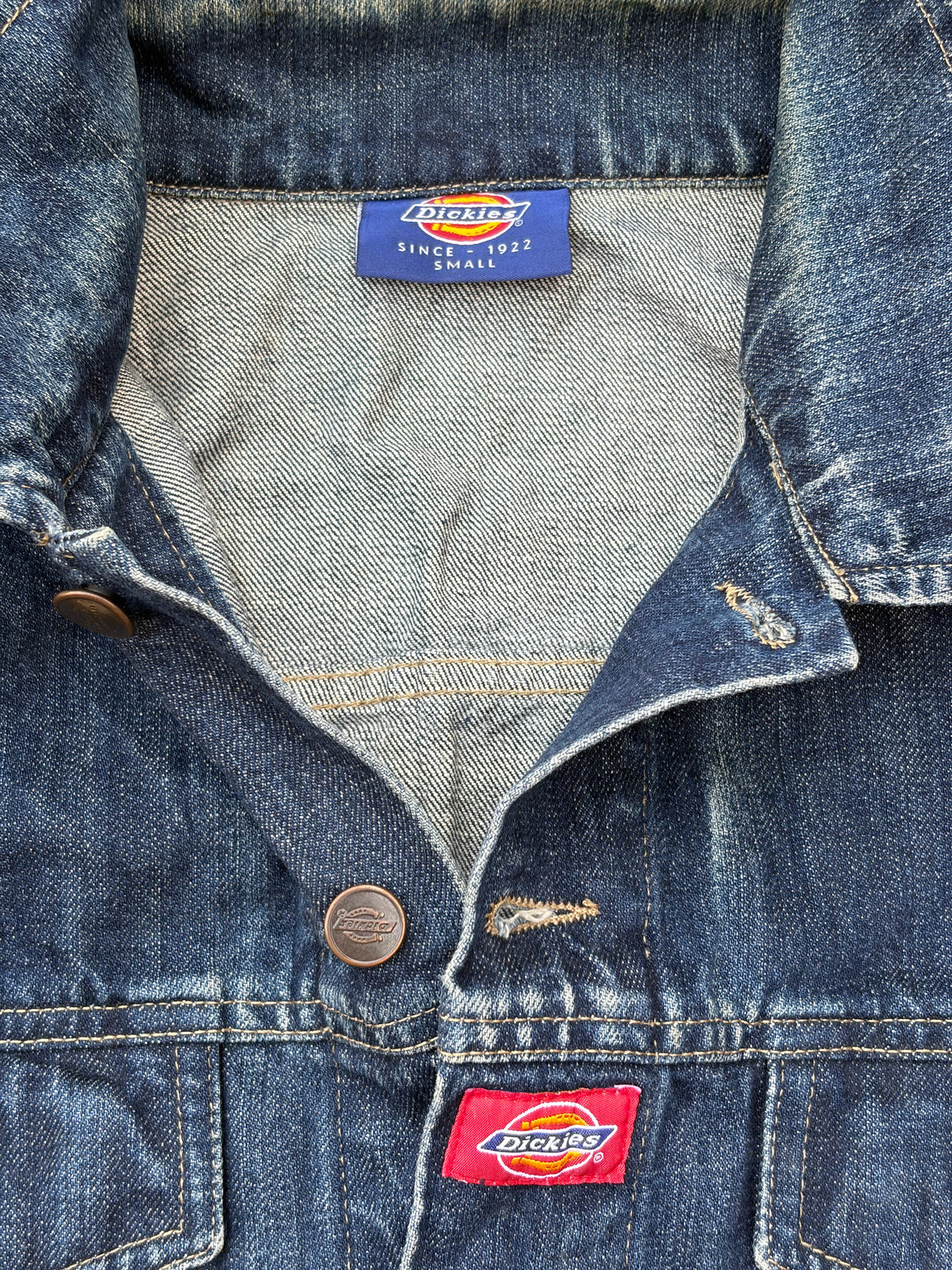 Vintage Dickies Dark Wash Denim Trucker Jacket