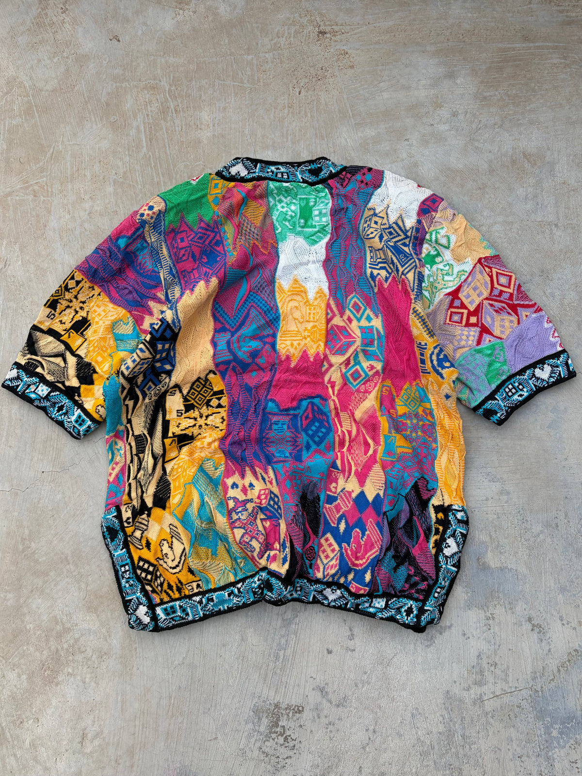 Ultra Rare 90s Vintage COOGI Australia Egyptian Chess-Inspired 3D Knit Sweater S/M